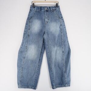 Inflation Barrel Jeans Large Blue Wide Leg Balloon Streetwear Baggy Moment